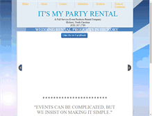 Tablet Screenshot of itsmypartyrental.com